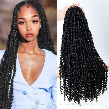 Synthetic Crochet Braids Hair For Passion Twist Pre-Looped Fluffy Ombre 12 18 22 28Inch Pre-Twisted For Black Woman
